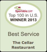 OpenTable Winner, Top 100 Most Romantic in the US